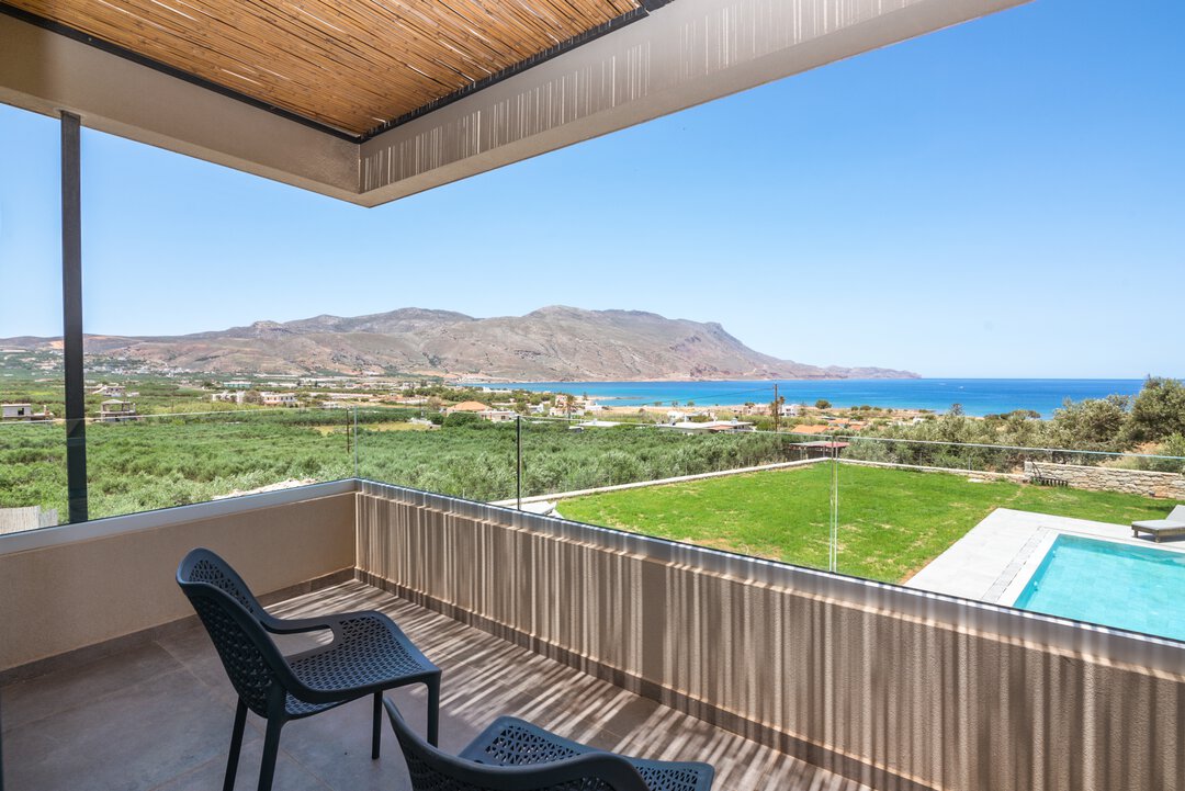 Private en-suite bathroom with modern amenities and clean design at Nusa Gramvousa villa, Kissamos, Crete